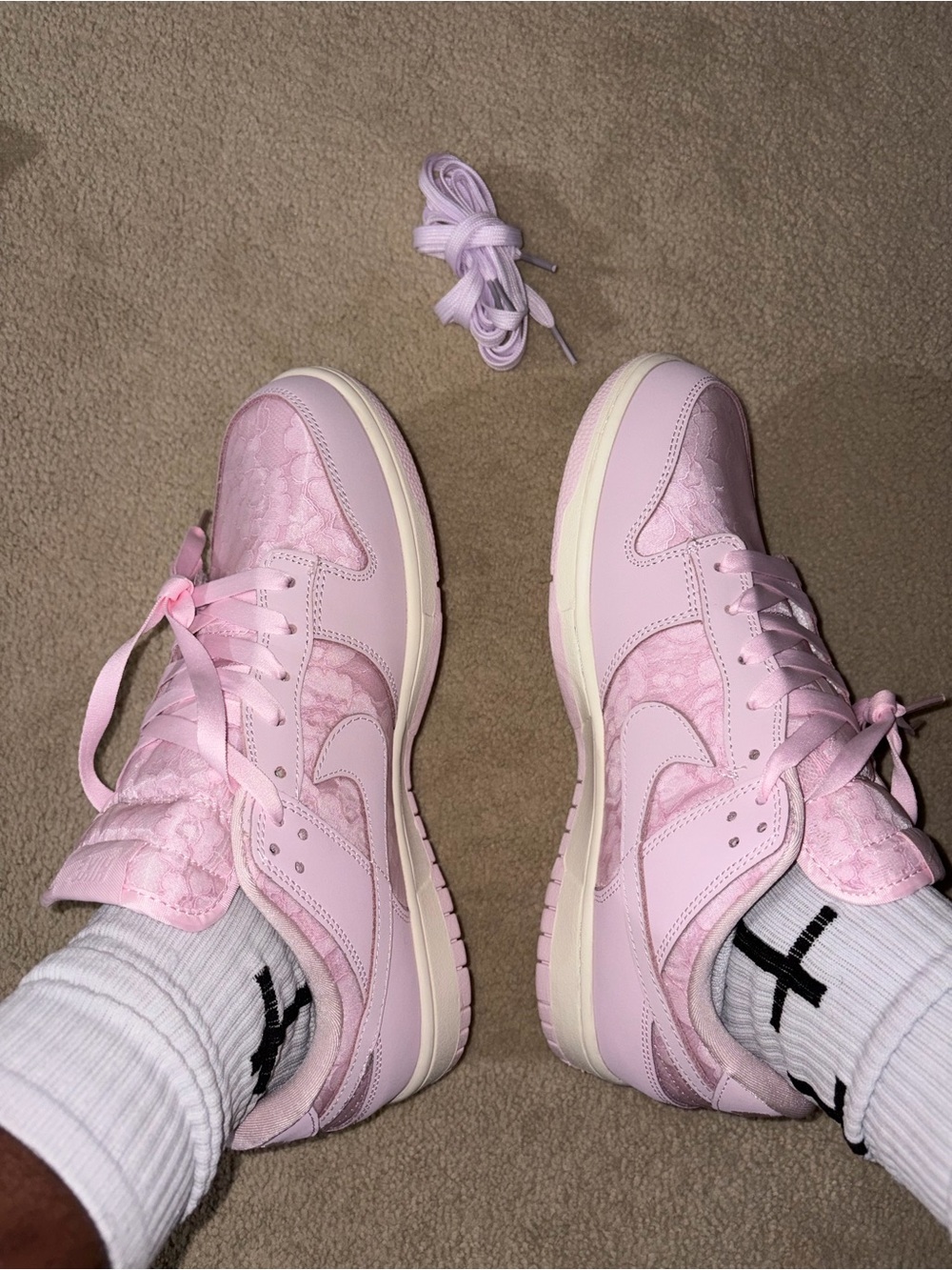 Nike Dunk Low Pink Accents Mens Sz 11